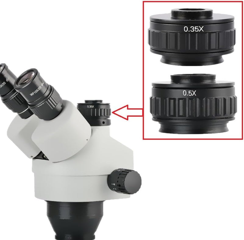 WintopScope 0.35X CTV Microscope Lens Camera Interface Adapters Accessory Mount Lens Adapter for Trinocular Stereo Microscope - Image 3
